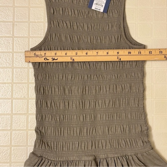Universal Thread Smocked Knit Maxi A-Line Dress - Olive Green Size XS - Picture 3 of 6